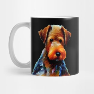 Airedale Terrier - Black Background Mug